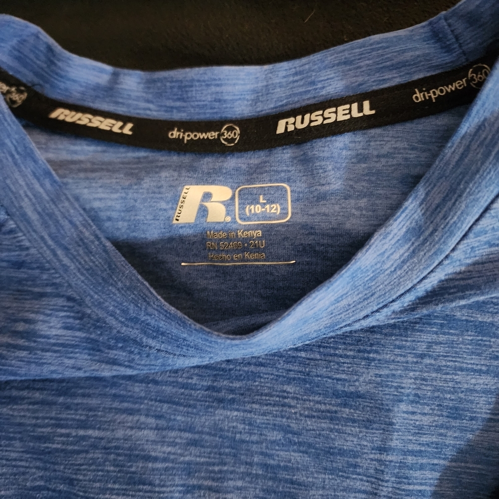 Russell Athletic Long Sleeve Shirt | Boys L | Blue Dri-Power - Picture 3 of 7